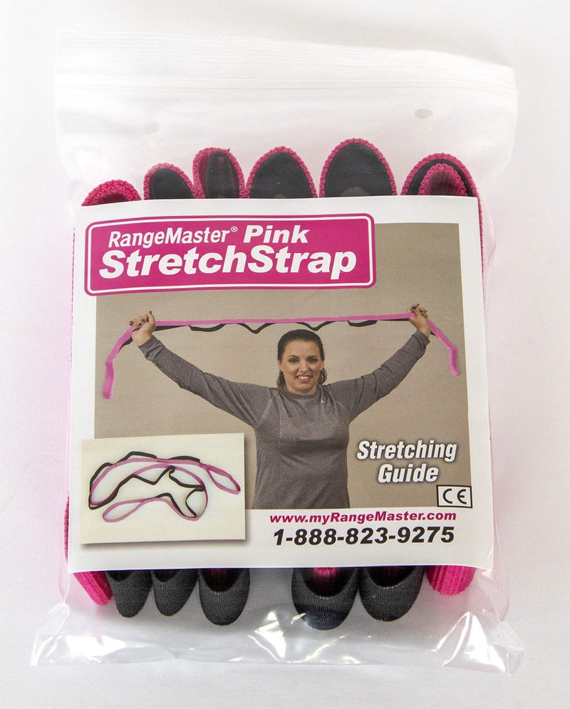 RangeMaster Dual Stretch Strap | Static and Elastic Side With Center Loop | Perfect for Yoga, Pilates, and Physical Therapy | Flexibility and Range of Motion Tool | Pink - Image 2